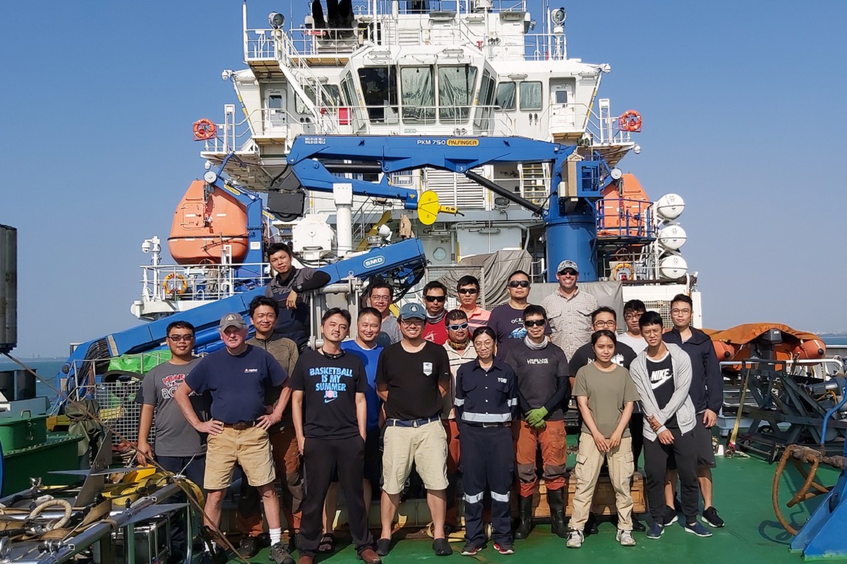 Associate Professor Linus Yung-Sheng Chiu completed survey on underwater sound propagation with WHOI in South China Sea